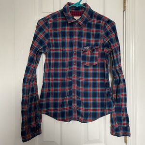 Hollister Plaid Button Down Womens